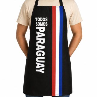 Delantal de Gabardina Negra Paraguay Hombre – Todos Somos Paraguay